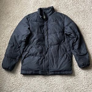 EUC Men’s Eddie Bauer Premium Goose Down EB550 Black Puffer Jacket SZ Tall Large